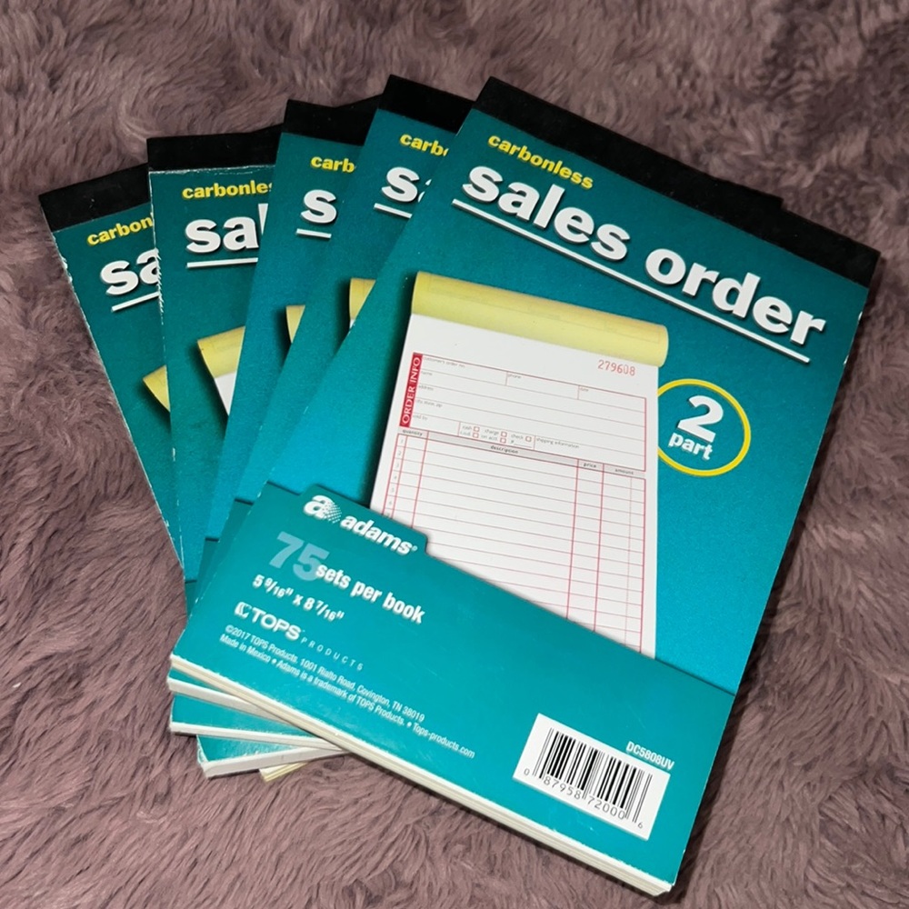 Book for sales inventory etc.